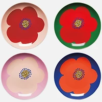 Poppy Assorted Appetizer Plates, Set of 4