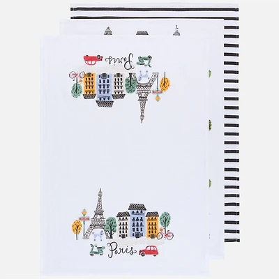 Meet Me in Paris Baker's Flousack Tea Towels, Set of 3