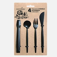 Natural Living Ustensiles à charcuterie, ensemble de 4 