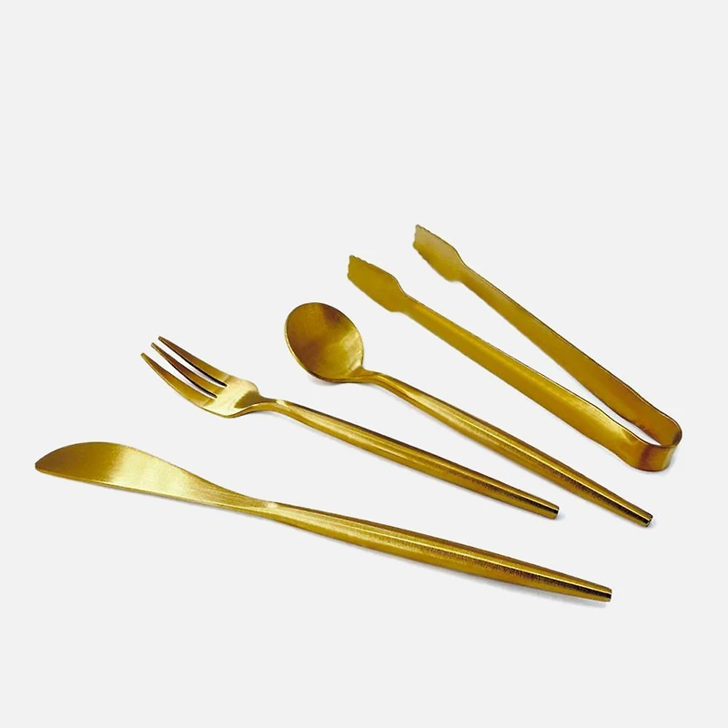Natural Living Charcuterie Utensils, Set of 4 - Gold