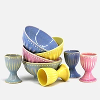 Reactive Glazed 12cm Bowl by Bia - Pink 