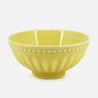 Reactive Glazed 12cm Bowl by BIA - Yellow 