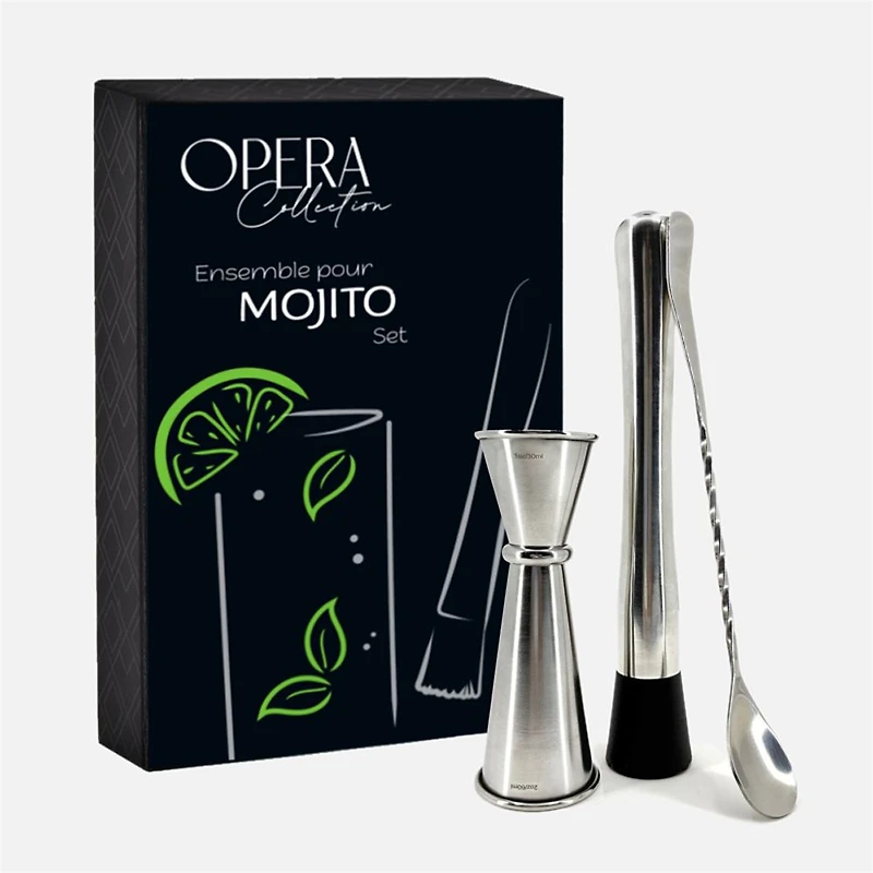 Natural Living Opera Mojito Accessories, 3-piece set