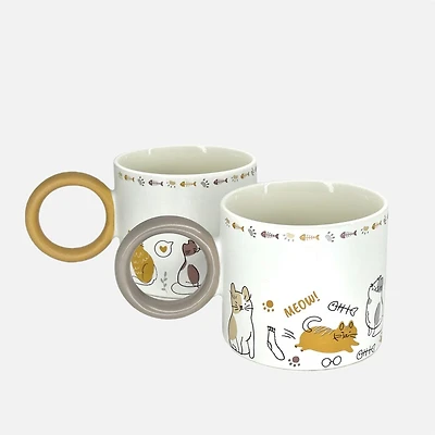 Paws Café Cat Mug, Assorted - 330 ml