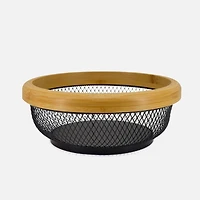 Fruits Basket with Wood Rim by Natural Living