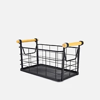 Black Metal Organizer Basket by Natural Living