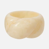 Anneaux de serviette en résine ivoire, ensemble de 4