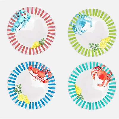 Seafood Plates, Set of 4