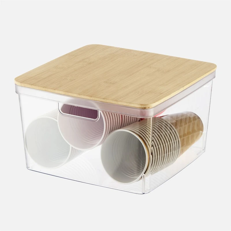 Oggi Storage Bin with Bamboo Lid