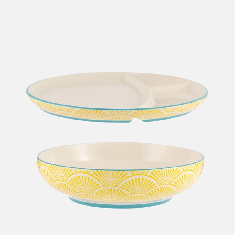 World Food Bowl and Divided Plate Set