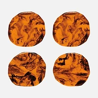 Tortoise Resin Coasters, Set of 4