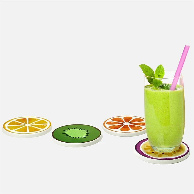 BIA Fruit Slices Coasters, set of 4