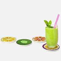 BIA Fruit Slices Coasters, set of 4