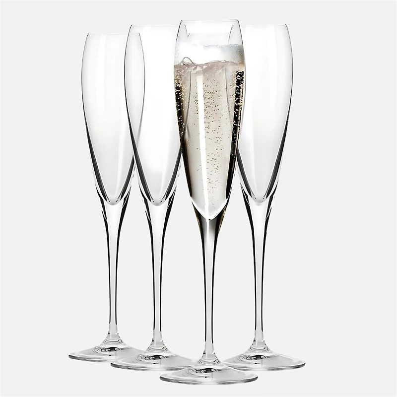 Krosno La Perla Flute Glasses, Set of 4