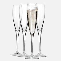 Krosno La Perla Flute Glasses, Set of 4