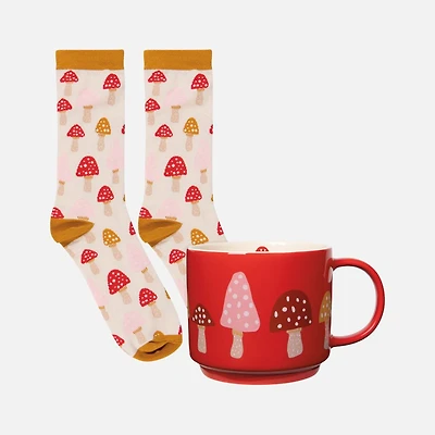 Sip & Sox Toadstool Mug, Set of 2