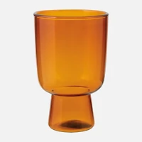 Verre à piédestal, 11 oz - Ambre