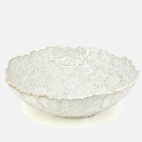 Bouquet White Serving Bowl by BIA