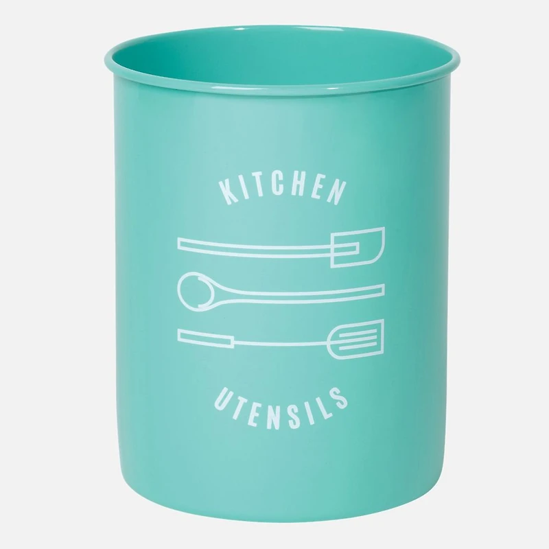 Danica Pot à ustensiles en étain - Turquoise