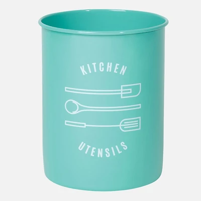 Danica Pot à ustensiles en étain - Turquoise