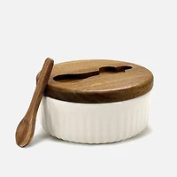 BIA Pot à sel divisé avec cuillère