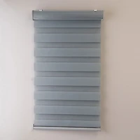 Stores déroulables à toile alternée luxueux jour et nuit « Transition » - gris