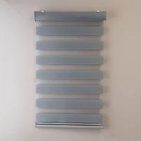 Stores déroulables à toile alternée luxueux jour et nuit « Transition » - gris