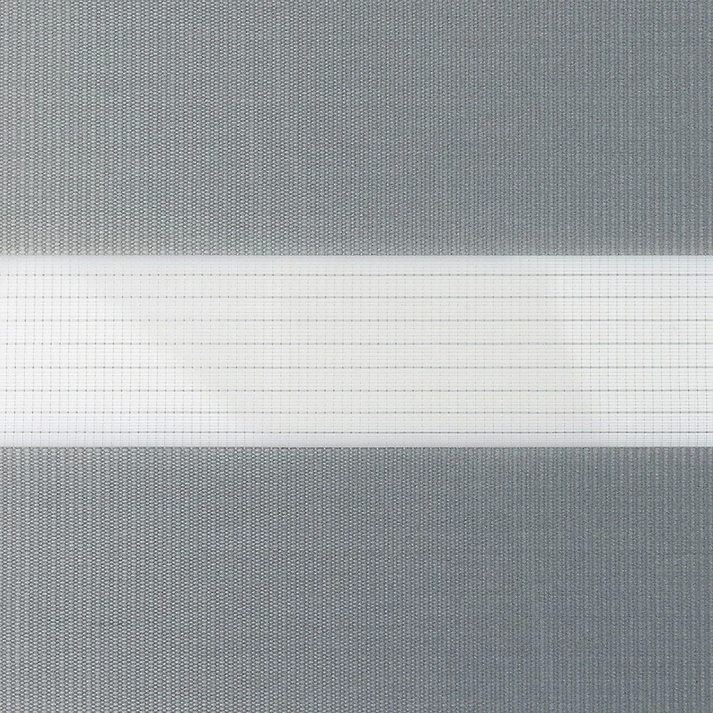 Stores déroulables à toile alternée luxueux jour et nuit « Transition » - gris