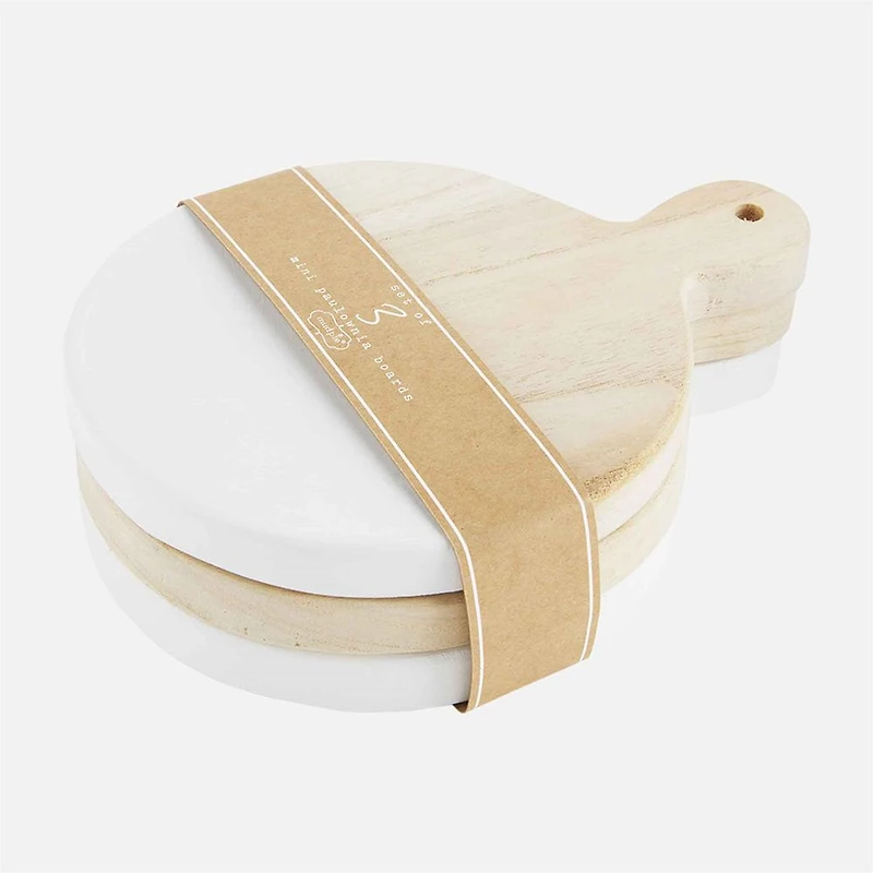 Ensemble de 3 mini planches circulaires par Mud Pie