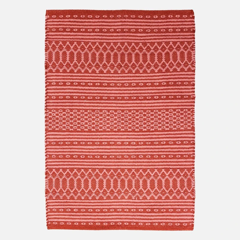 Tapis Dhurrie - Rose Perle