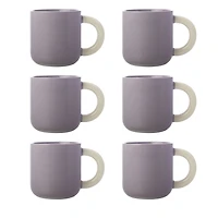 Set of 6 Lilac Sherbert Mugs by Maxwell & Williams (370 ml) - Lilac