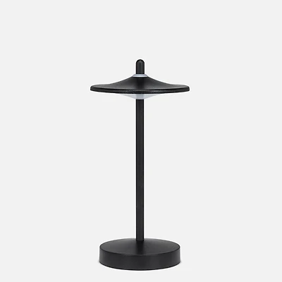 Mini lampe de table DEL, disque - Noire
