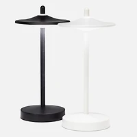 Mini lampe de table DEL, disque - Noire