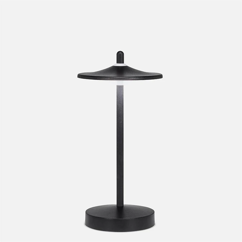 Mini lampe de table DEL, disque - Noire