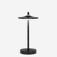 Mini lampe de table DEL, disque - Noire