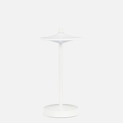 Mini lampe de table DEL, disque - Blanche
