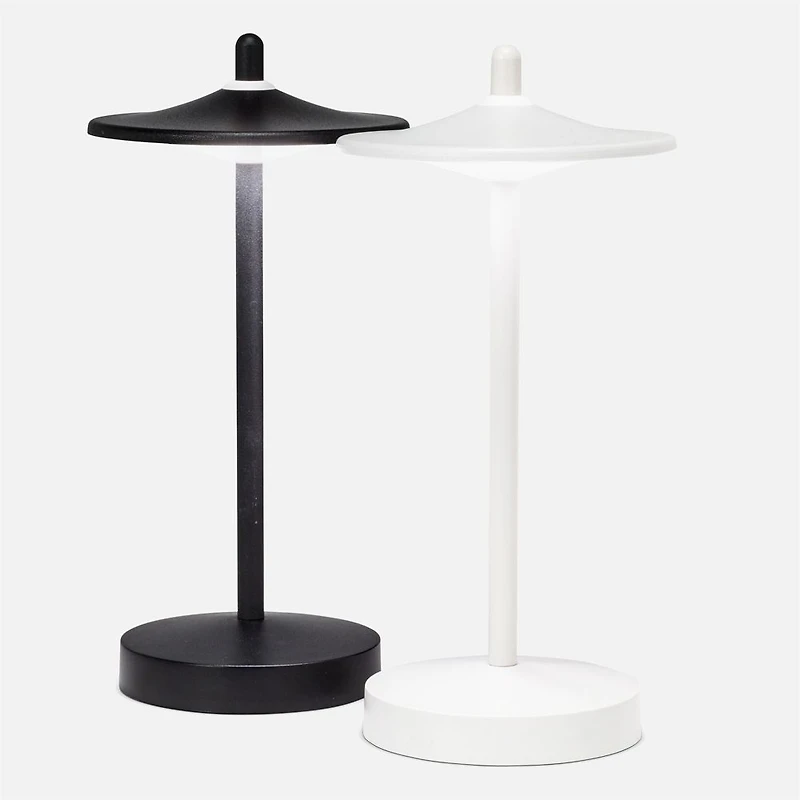 Mini lampe de table DEL, disque - Blanche