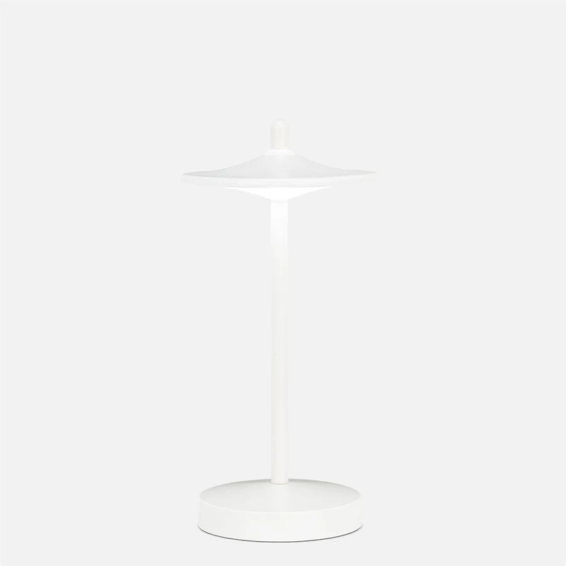 Mini lampe de table DEL, disque - Blanche