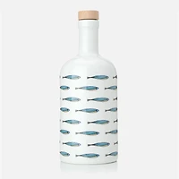 Extra Virgin Olive Oil in Ceramic Bottle Small Fish - 400ml, 8" 