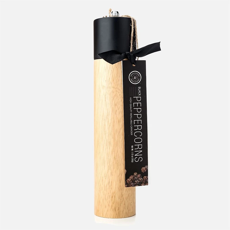 Arlo Black Peppercorns Wooden Spice Grinder