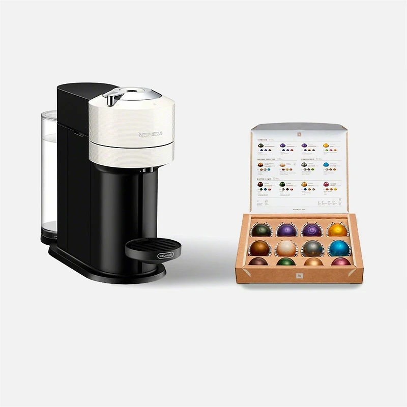 Nespresso® De'Longhi Vertuo Next Coffee & Espresso Capsule Machine - White