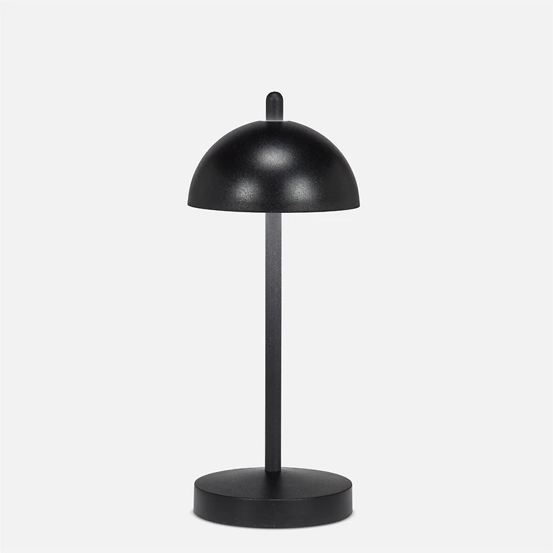 Lampe de table DEL avec abat-jour, dôme - Noire