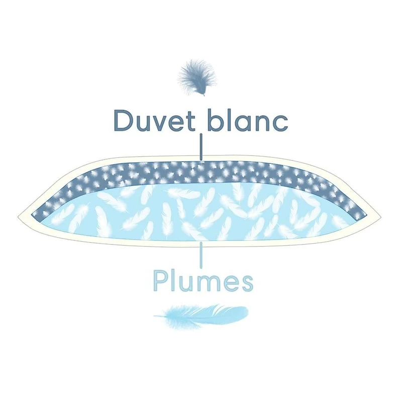 Oreiller en plumes et duvet Double Comfort