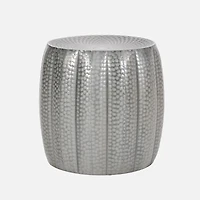 Metal drum end table