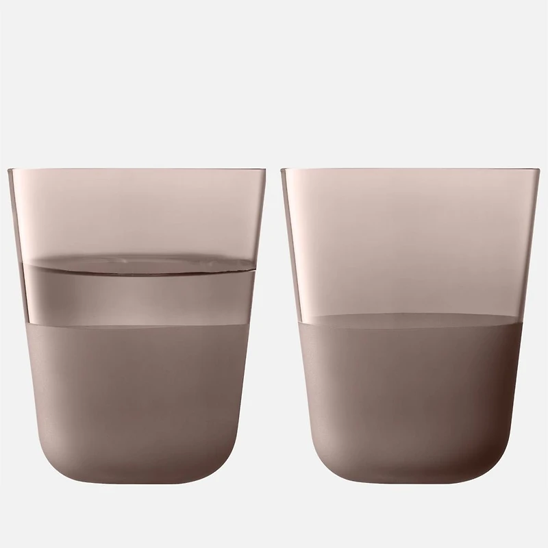 Arc Contrast Tumblers, Set of 2 - 380ml, Earth
