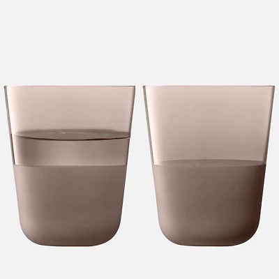 Arc Contrast Tumblers, Set of 2 - 380ml, Earth