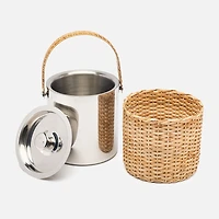 Rattan Ice Bucket by David Shaw
