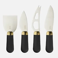 Brooklyn Brass 4-Piece Cheese Knife Set by David Shaw