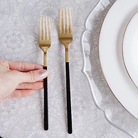 Kimono Black and Gold 20-Piece Flatware Set