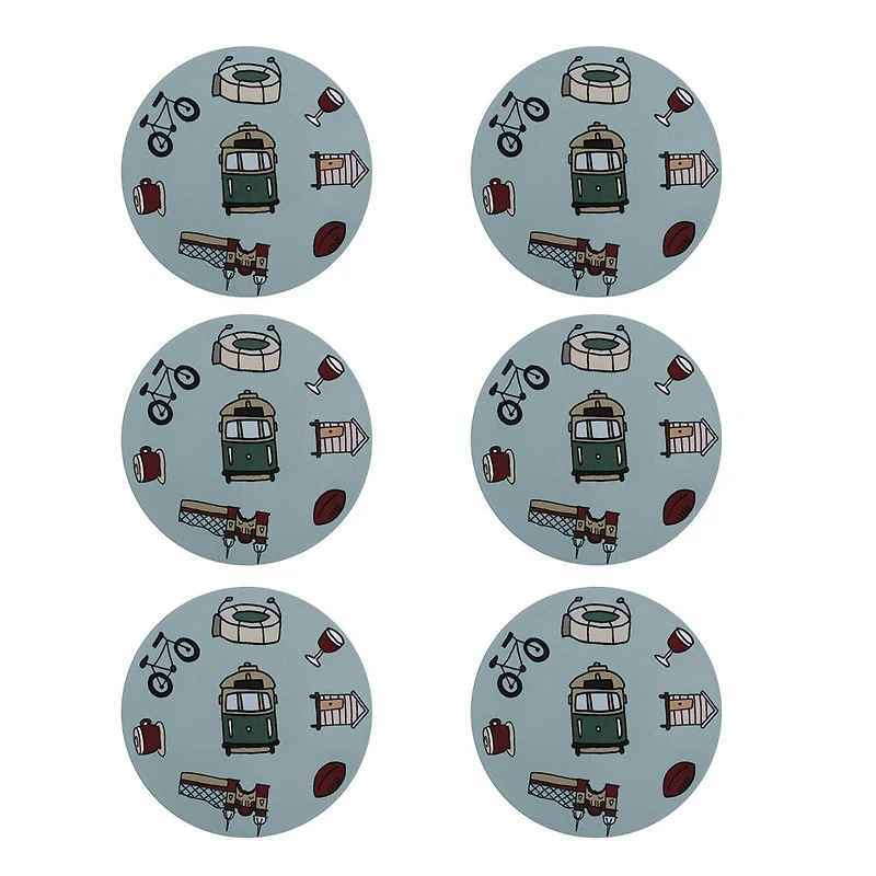 Ensemble de 6 sous-verres « Melbourne » par Maxwell & Williams